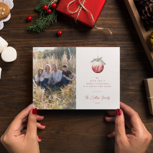 Weihnachts-Weihnachtsausstellung Fotokarte Feiertagskarte