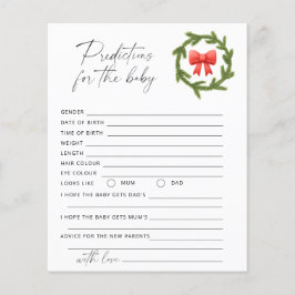 Weihnachts-Weihnachtsbaby-Vorhersagen und Ratschlä