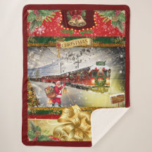 Weihnachts-Weihnachtsbahn-Blanket