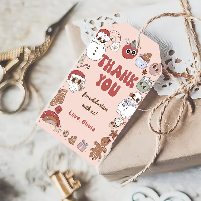 Weihnachts-Weihnachtsbaum Hippie Geburtstagsgesche Geschenkanhänger (Von Creator hochgeladen)