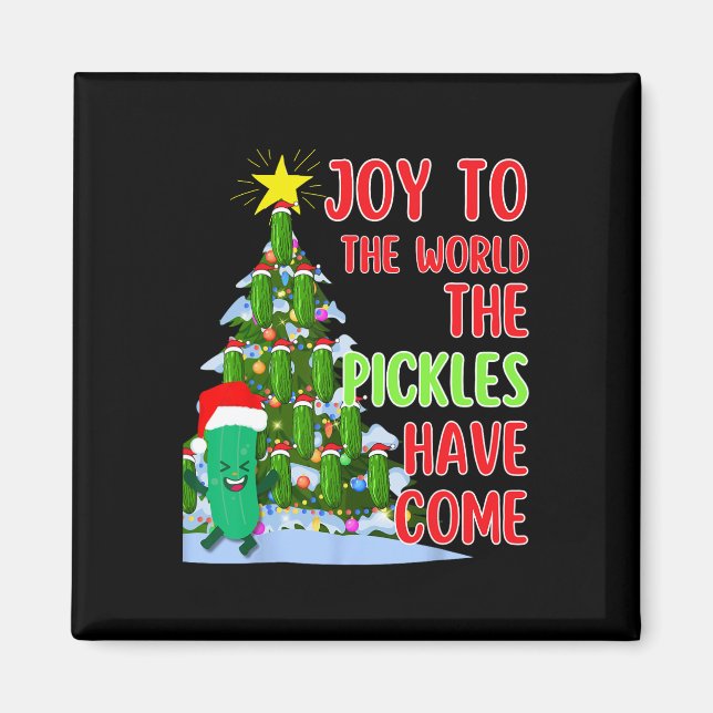 Weihnachts-Weihnachtsbaum Lichter Spaß Pickle Gesc Magnet (Vorne)
