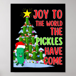 Weihnachts-Weihnachtsbaum Lichter Spaß Pickle Gesc Poster