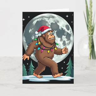 Weihnachts-Weihnachtsbaum-Lichtkarte Bigfoot Karte