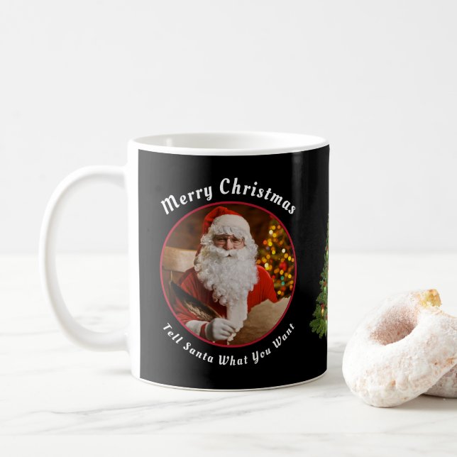 Weihnachts Weihnachtsbaum personalisieren Kaffeetasse (Mit Donut)