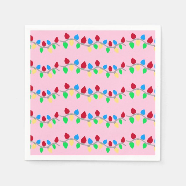 Weihnachts-Weihnachtsbäume auf Rosa Serviette (Vorderseite)