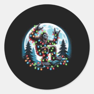 Weihnachts-Weihnachtsbäume Lichter Weihnachten Wei Runder Aufkleber
