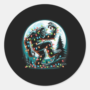 Weihnachts-Weihnachtsbäume Lichter Weihnachten Wei Runder Aufkleber