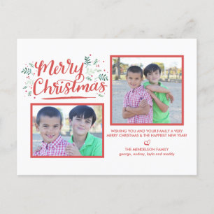 Weihnachts-Weihnachtsblatt Postkarte