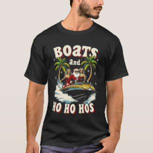 Weihnachts Weihnachtsboote und Ho-Ho-Hos-Kap T-Shirt