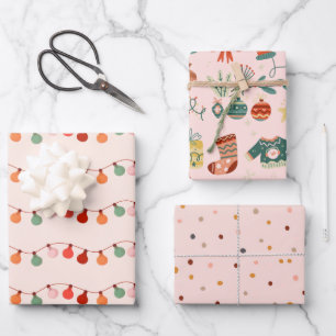 Weihnachts-Weihnachtsdekorationspapier Geschenkpapier Set