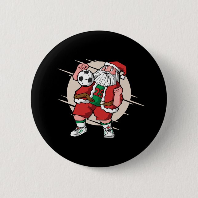 Weihnachts-Weihnachtsdesign für den Weihnachtsmann Button (Vorderseite)