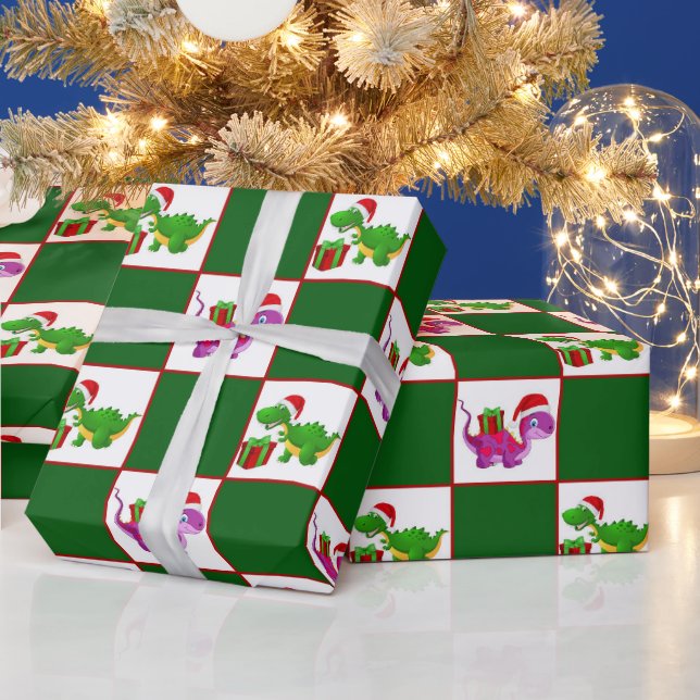 Weihnachts-Weihnachtsdinosaurier-Muster Party-Verp Geschenkpapier (Feiertage)