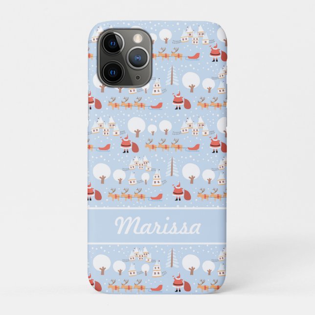 Weihnachts-Weihnachtsdorf und Fun Rentier Case-Mate iPhone Hülle (Rückseite)