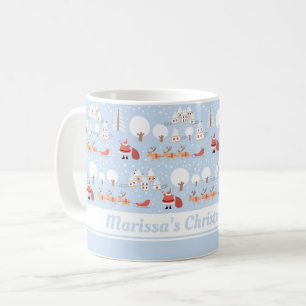 Weihnachts-Weihnachtsdorf und Fun Rentier Kaffeetasse