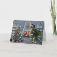 Weihnachts-Weihnachtsdrachenbaum-Feuerplatz-Szene-