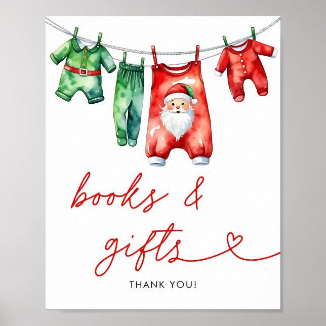 Weihnachts-Weihnachtsduschbücher & Geschenke Poster (Vorne)