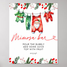 Weihnachts-Weihnachtsdusche Mimosa Bar Poster