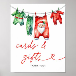 Weihnachts-Weihnachtsduschkarten & Geschenke Poster