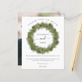 Weihnachts-Weihnachtsfeier Cone Hochzeit Danke