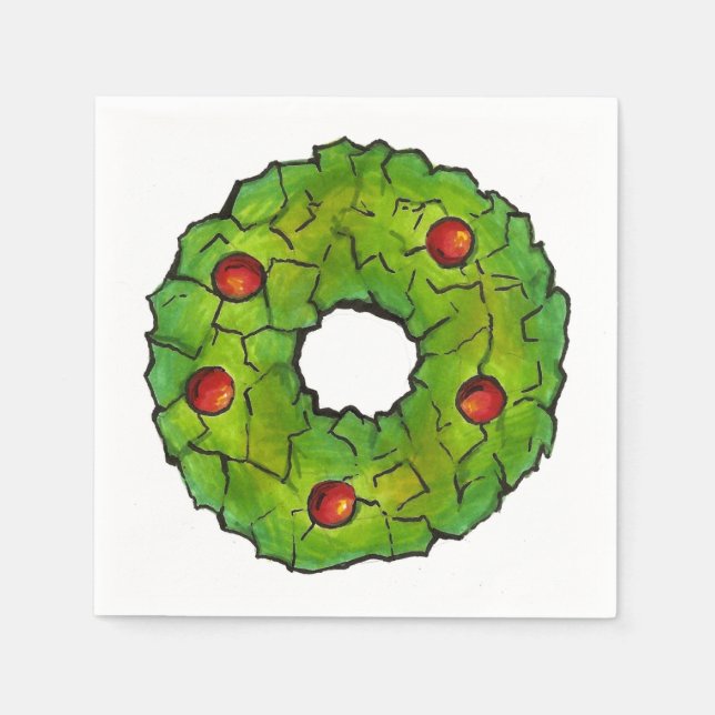 Weihnachts-Weihnachtsfeier Serviette (Vorderseite)