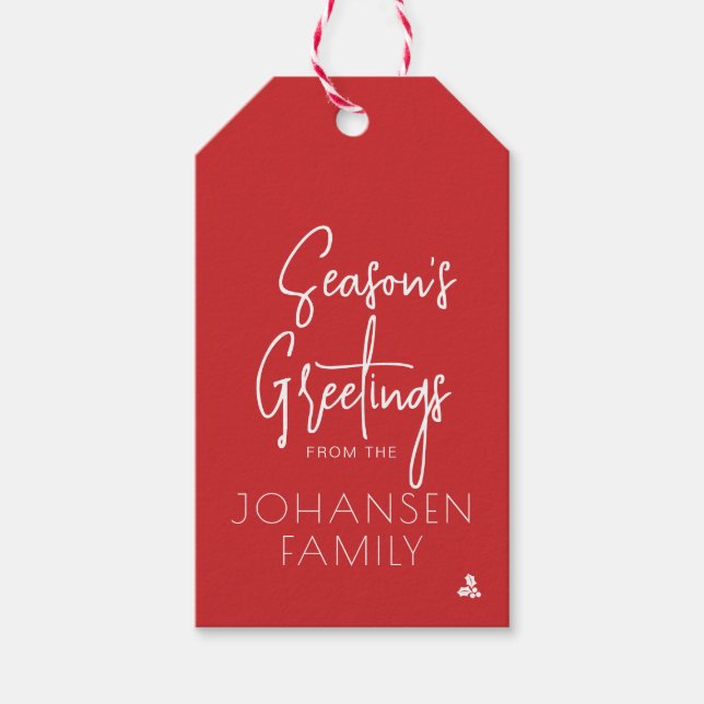 Weihnachts-Weihnachtsfeiertag Geschenkanhänger (Vorderseite)