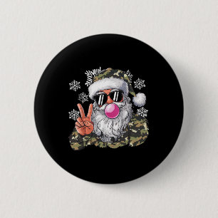 Weihnachts-Weihnachtsfeiertage Camouflage Santa He Button