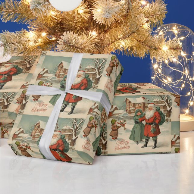 Weihnachts-Weihnachtsfeiertage des Weihnachtsmanns Geschenkpapier (Feiertage)