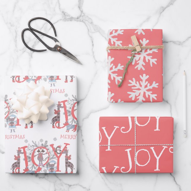 Weihnachts-Weihnachtsfeiertage Geschenkpapier Set (Vorderseite)