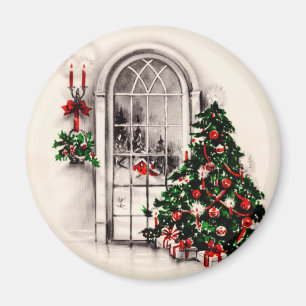 Weihnachts-Weihnachtsfenster Magnet