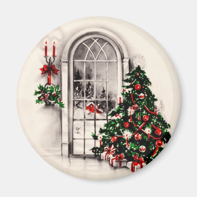 Weihnachts-Weihnachtsfenster Magnet (Vorne)