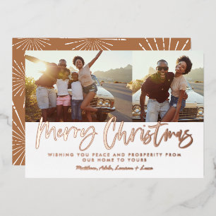 Weihnachts-Weihnachtsfest 2 Foto Urlaub Folien Feiertagskarte