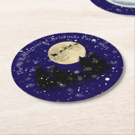 Weihnachts-Weihnachtsfest - Party Runder Pappuntersetzer