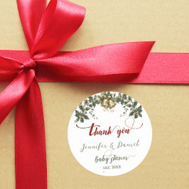 Weihnachts-Weihnachtsfest Winter Red Green Baby Du Runder Aufkleber