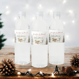 Weihnachts-Weihnachtsfest Winter Red Green Baby Du Wasserflaschenetikett