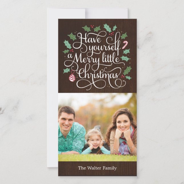 Weihnachts-Weihnachtsfoto-Karte Feiertagskarte (Vorderseite)