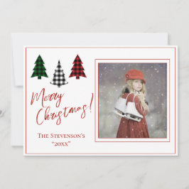 Weihnachts-Weihnachtsfotokarte Personalisiert Feiertagskarte