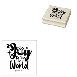 Weihnachts-Weihnachtsfreude für die Welt Gummistempel