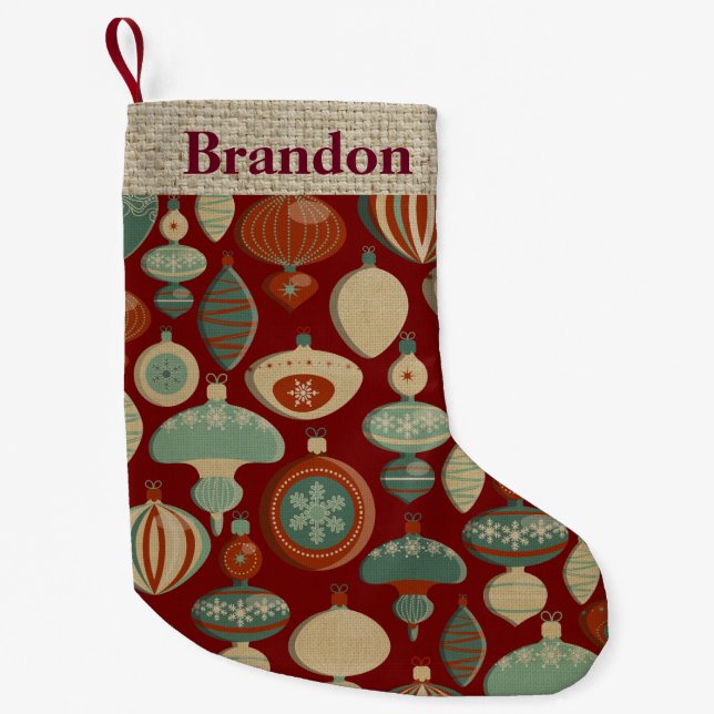 Weihnachts-Weihnachtsgebirge für individuelle Strü Kleiner Weihnachtsstrumpf (Vorderseite)