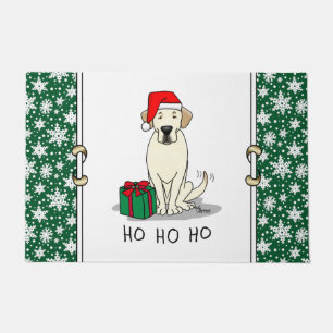 Weihnachts-Weihnachtsgelb-Labrador Niedlich Fußmatte