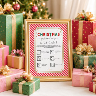 Weihnachts-Weihnachtsgeschenk-Austausch-Würfelzeic Poster