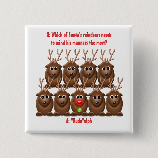 Weihnachts-Weihnachtsgeschenk Button (Vorderseite)