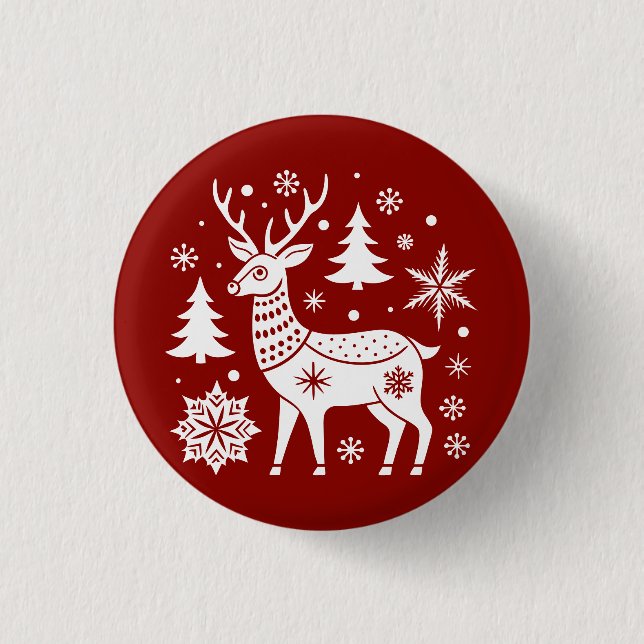 Weihnachts-Weihnachtsgeschenk Button (Vorderseite)