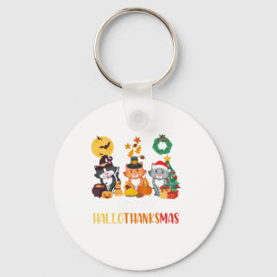 Weihnachts-Weihnachtsgeschenk für Katzen Halloween Schlüsselanhänger
