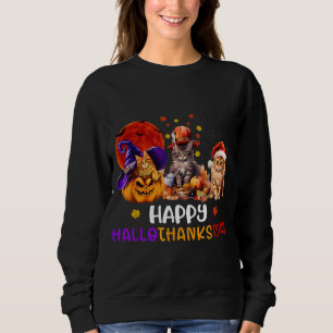 Weihnachts-Weihnachtsgeschenk für Katzen Halloween Sweatshirt