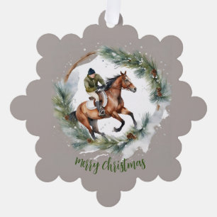 Weihnachts-Weihnachtsgeschenk für Pferde Ornament Karte