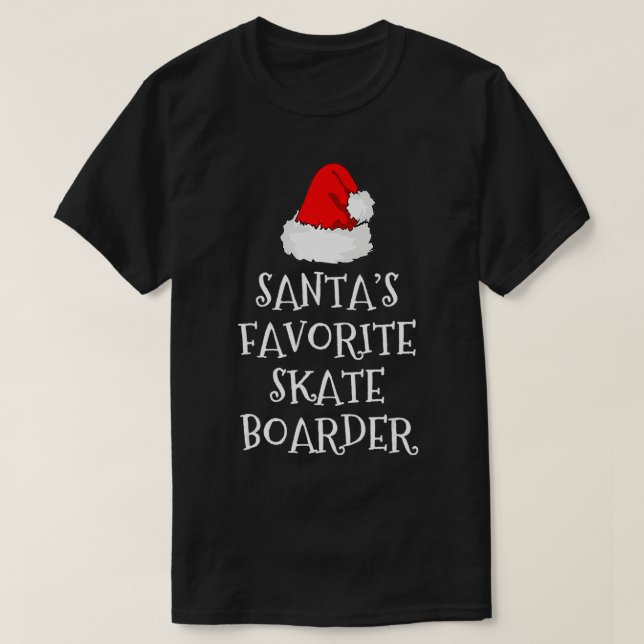 Weihnachts-Weihnachtsgeschenk für Skateboarder-Ska T-Shirt (Design vorne)