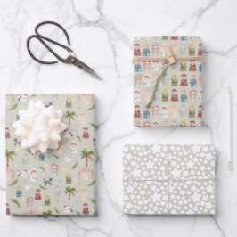 Weihnachts-Weihnachtsgeschenk Geschenkpapier Set