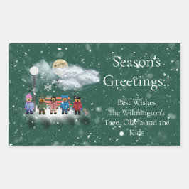 Weihnachts-Weihnachtsgeschenk-Label Rechteckiger Aufkleber