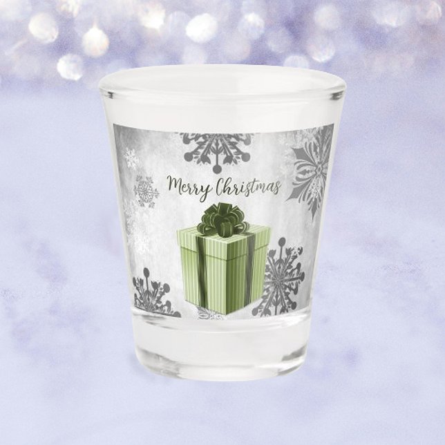 Weihnachts-Weihnachtsgeschenk Weihnachtsgeschenk Schnapsglas (Green Christmas Gift Holiday Shot Glass)