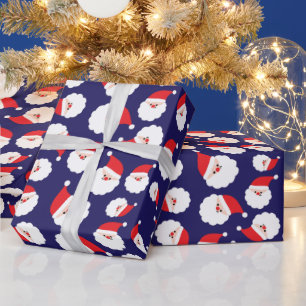 Weihnachts-Weihnachtsgeschenk zum Feiern Blau Naht Geschenkpapier